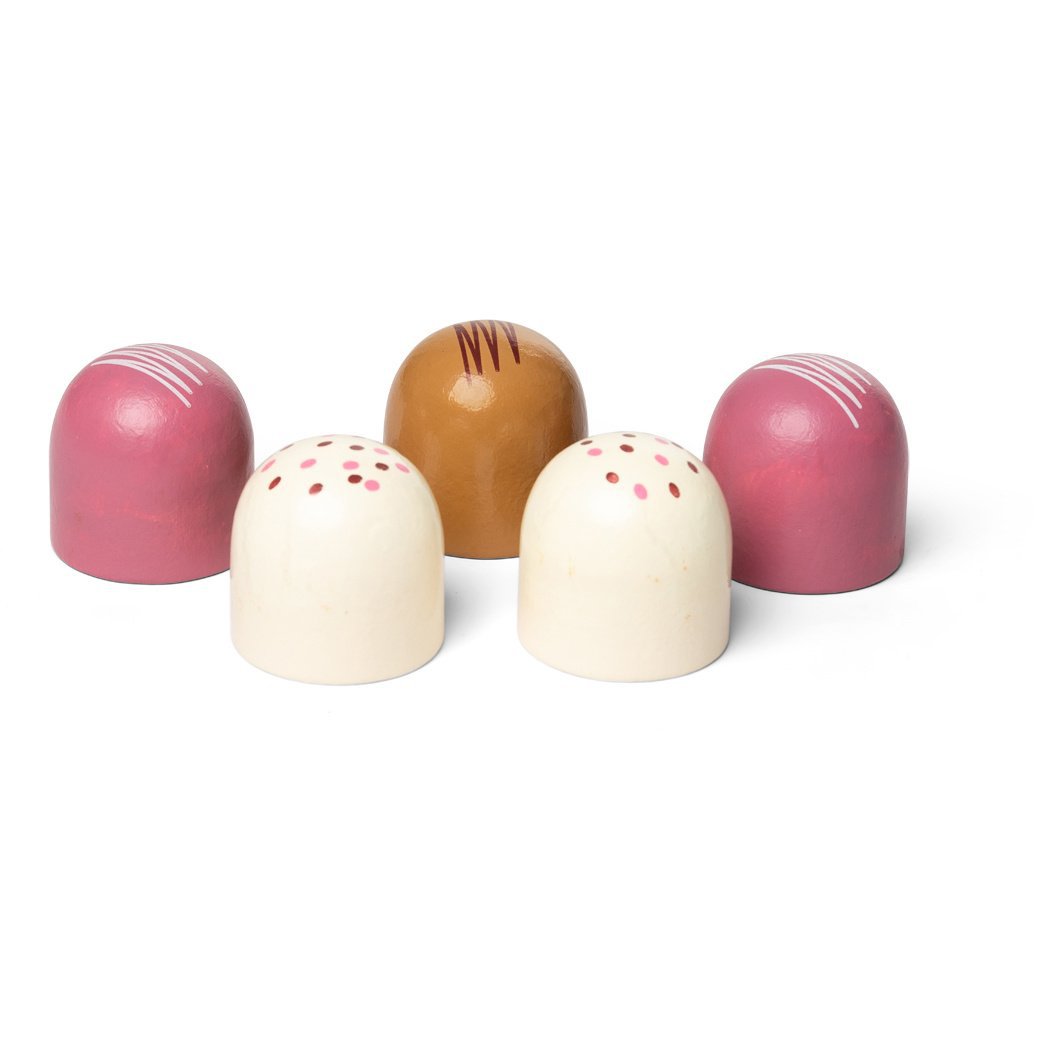 MAMAMEMO® Houten Chocolade Zoenen 5st. – Speelgoed Snoep voor Peuters | Vanaf 2 jaar by Mamamemo