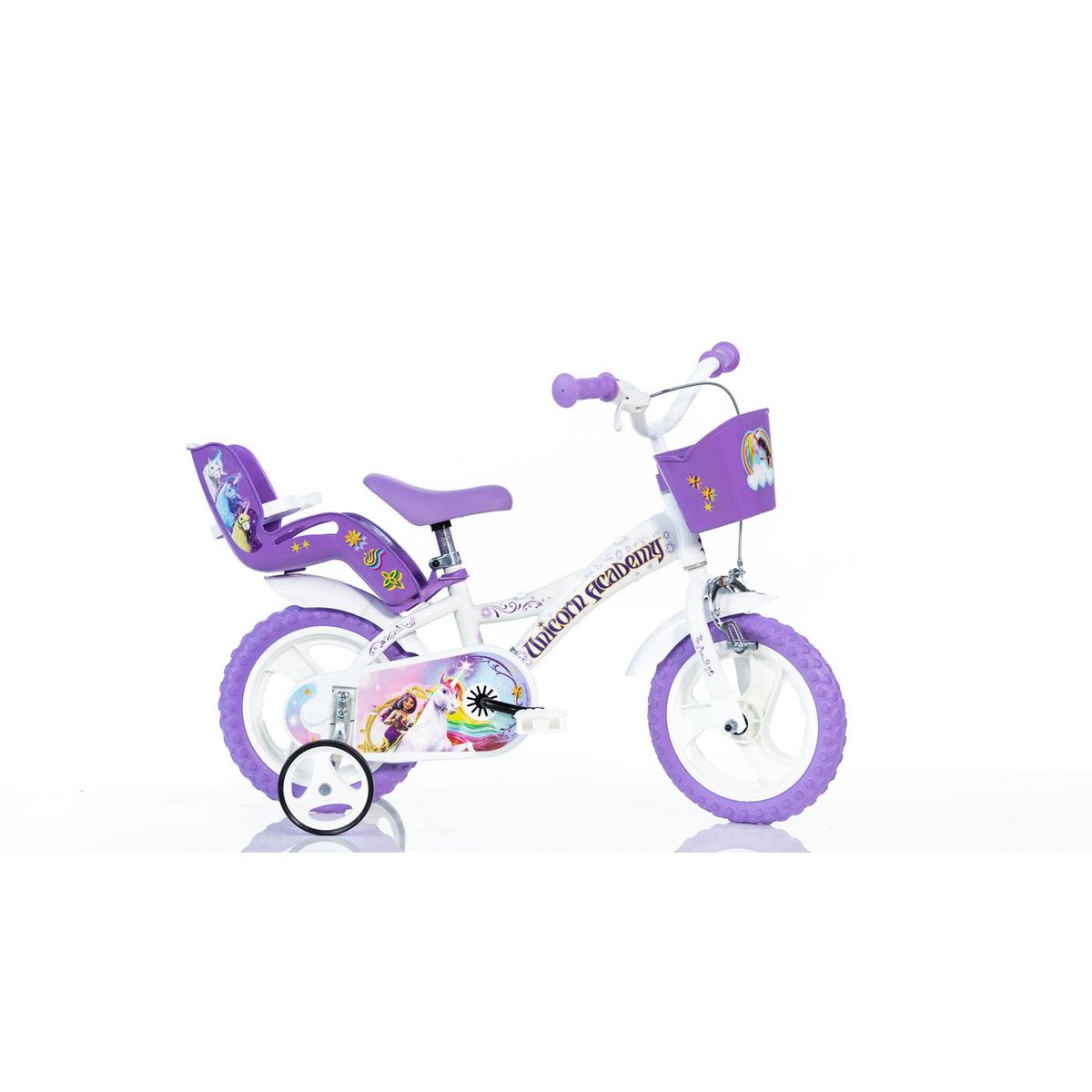 Dino Kinderfiets Unicorn Academy 12 inch by Dagros wholesales