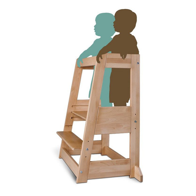 tiSsi® FELIX Leertoren voor Broers, Zussen & Tweelingen – Naturel Beukenhout by tiSsi ® Familie beginnt mit uns™