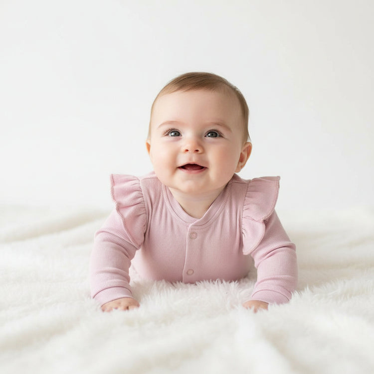 Boxpakje ruffle jersey old pink