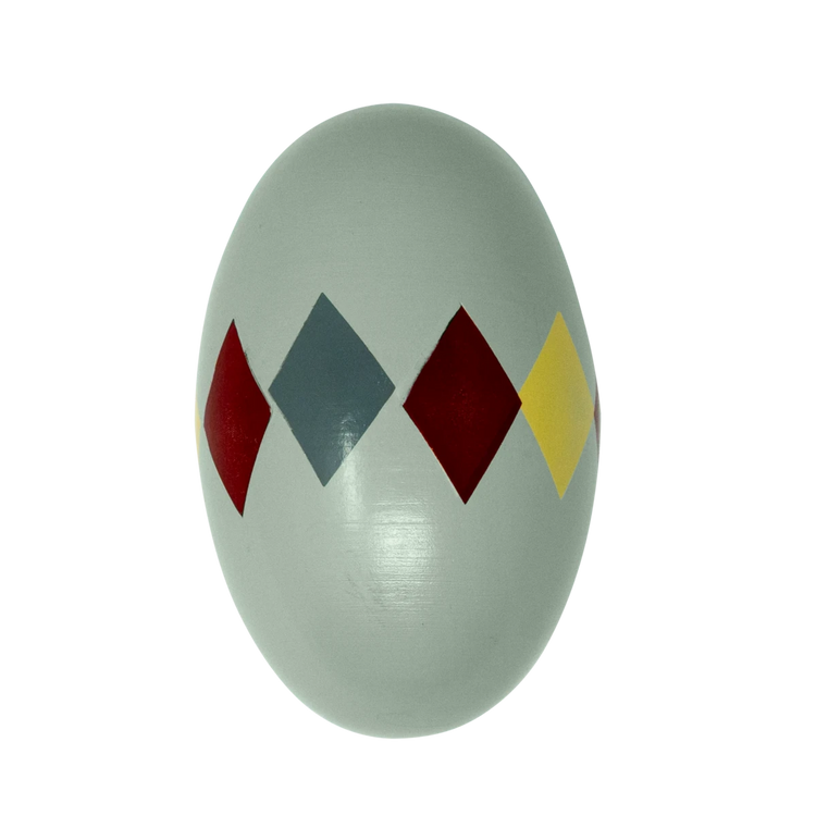 MAMAMEMO® Rattle Egg Grijs – Houten Rammelaar voor Baby vanaf 5 Maanden by Mamamemo