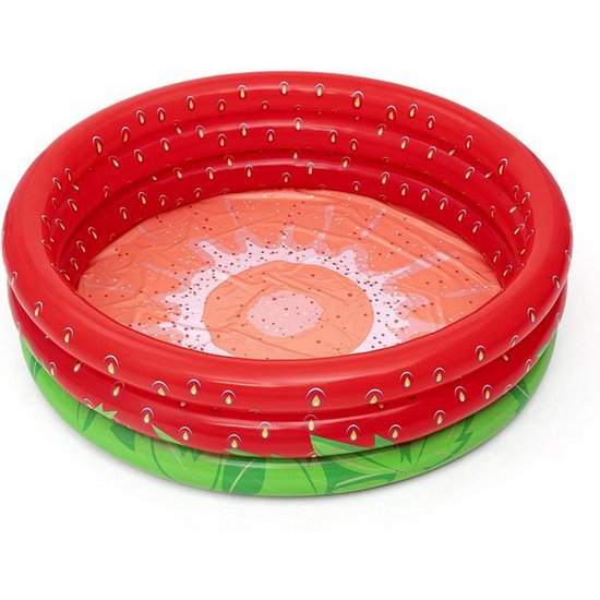 Bestway Kinderzwembad Aardbei 3-Ringen 160x38cm | ca. 390 Liter | Opblaaszwembad by Bestway