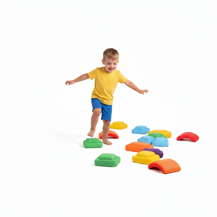 Johntoy Stapstenen Set van 6 Stuks – 25x25 cm | Motoriek & Balans by Johntoy