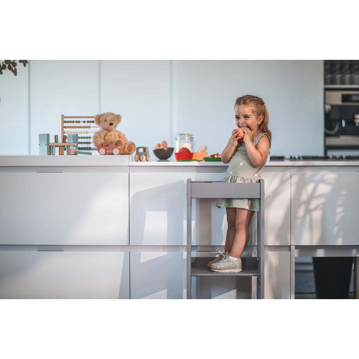 tiSsi® Leertoren FELIX Beuk Stormy Grey – In Hoogte Verstelbaar by tiSsi ® Familie beginnt mit uns™