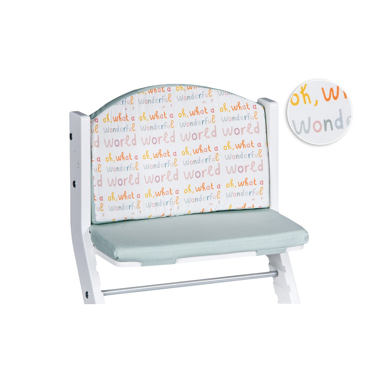 tiSsi® Zitkussen Kinderstoel – Mint Wonderful World | 100% Katoen by tiSsi ® Familie beginnt mit uns™
