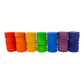 Papoose Mini Rainbow Concave Bouwstenen – 4cm | 49 stuks by Papoose
