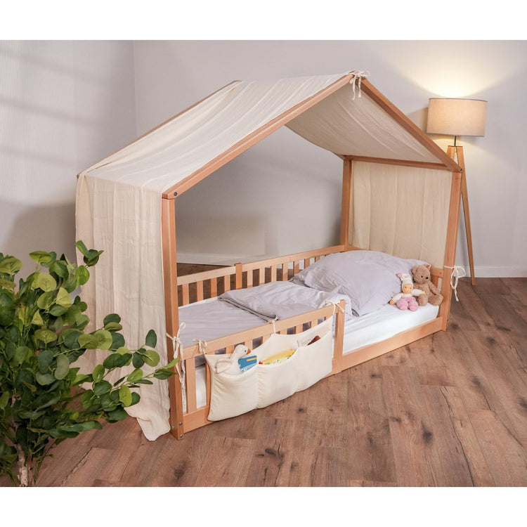 tiSsi® Mousseline Luifel voor Huisbed 90x200 cm – Crème by tiSsi ® Familie beginnt mit uns™
