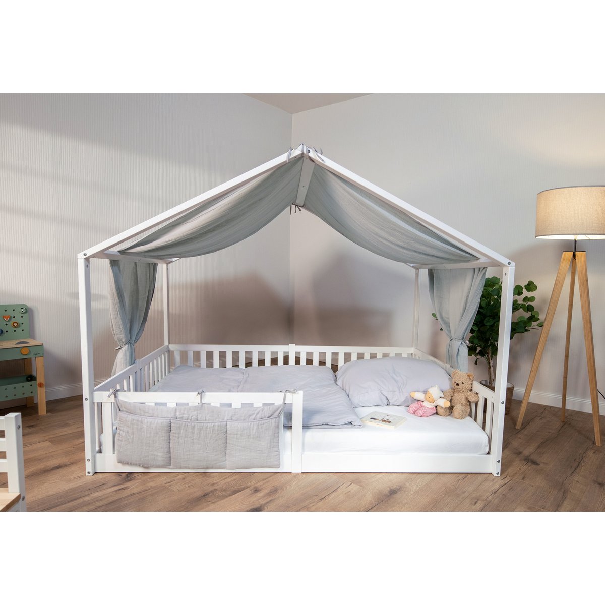 tiSsi® Mousseline Organizer voor Huisbed – Grijs by tiSsi ® Familie beginnt mit uns™