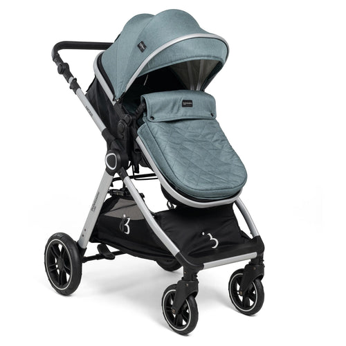 Bebelissimo Nicea 2-in-1 Transformeerbare Kinderwagen – Stijlvol, Comfortabel en Veelzijdig (Groen)