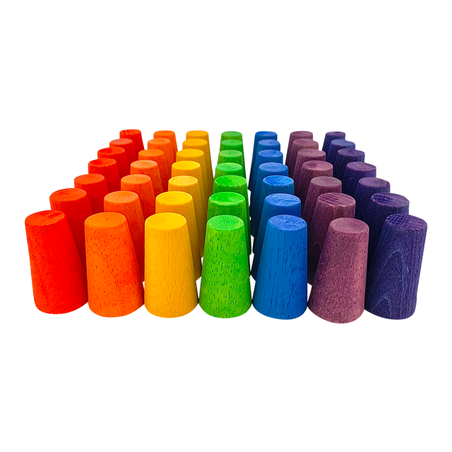 Mini Regenboog Kegels 49-delig | Papoose by Papoose
