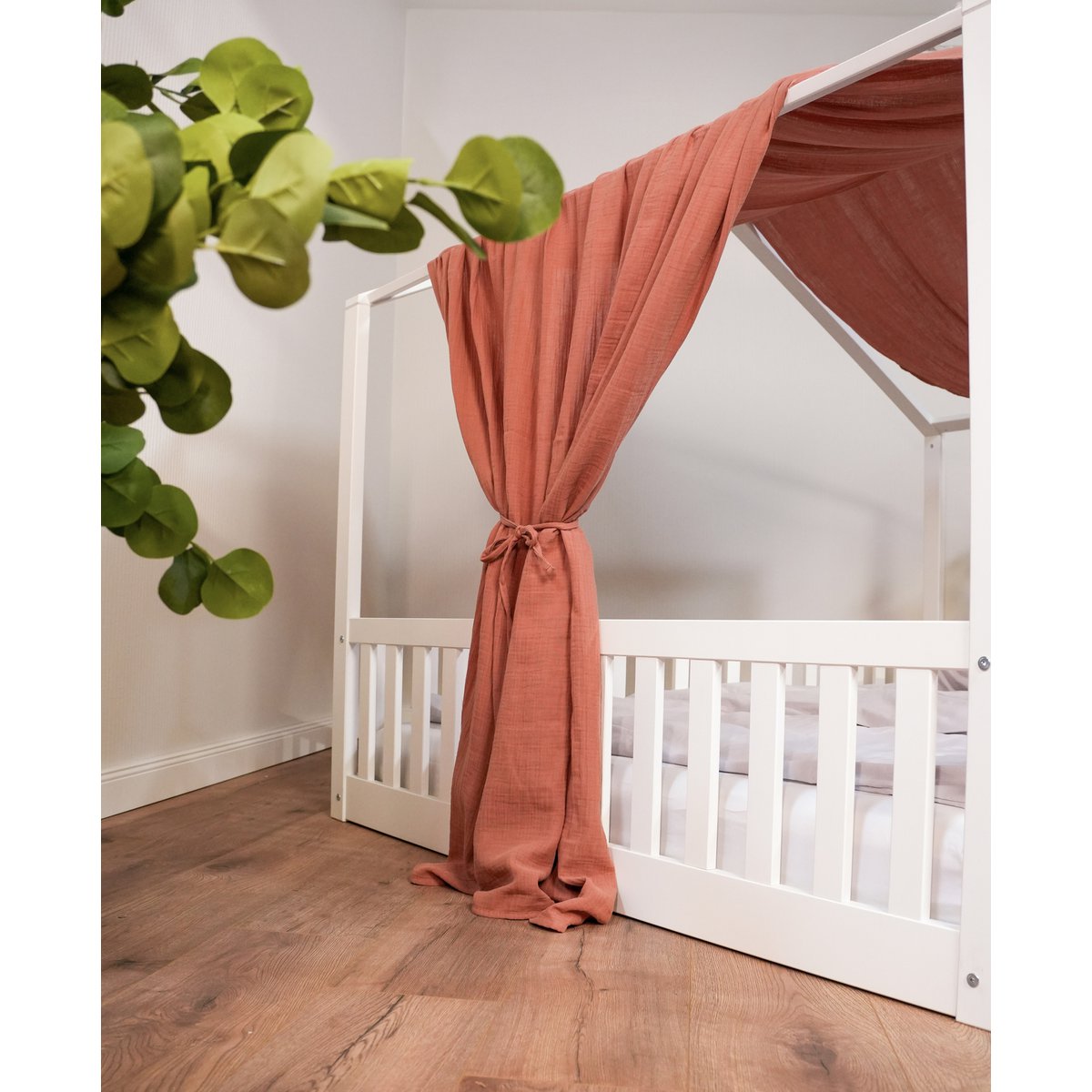 tiSsi® Mousseline Luifel voor Huisbed 120-140x200 cm – Mokka by tiSsi ® Familie beginnt mit uns™