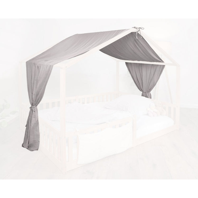 tiSsi® Mousseline Luifel voor Huisbed 120-140x200 cm – Grijs by tiSsi ® Familie beginnt mit uns™