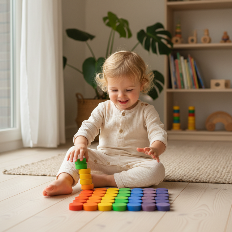 Mini Regenboog Concave Vormen 3cm 49-delig | Papoose by Papoose
