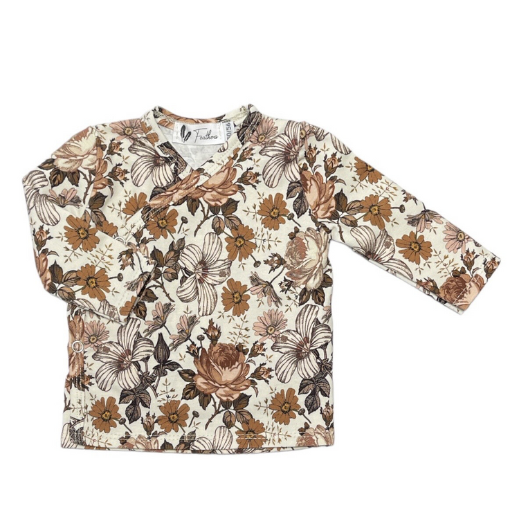 Overslagshirtje english garden brown - Esjalynn kids