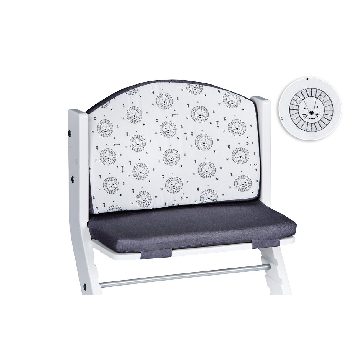 tiSsi® Zitkussen Kinderstoel – Grey Lion | 100% Katoen by tiSsi ® Familie beginnt mit uns™