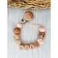 Speenkoord met naam Beer lightpink