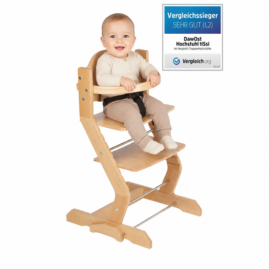 tiSsi® Houten Meegroei Kinderstoel (Inclusief Veiligheidsbeugel) – Naturel by tiSsi ® Familie beginnt mit uns™