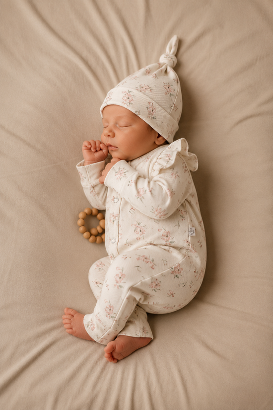 Boxpakje Kersenbloesem met Ruffles | Schattig Rompertje voor Babymeisje by Feathers®