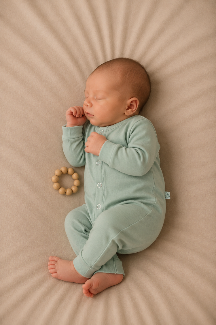 Boxpakje Dusty Green | Zacht Katoenen Rompertje voor Baby by Feathers®
