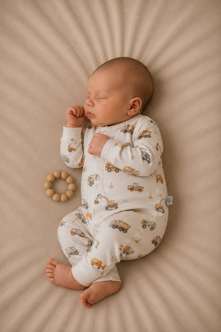Boxpakje Bouwvoertuig | Schattig Rompertje voor Babyjongen by Feathers®
