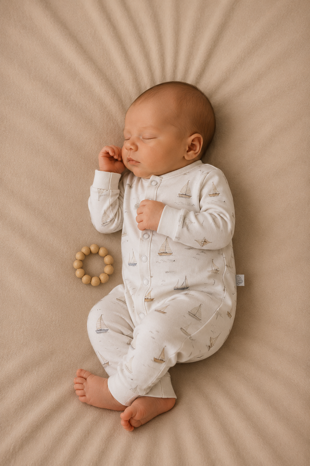 Boxpakje Zeilboten | Stoer Katoenen Rompertje voor Babyjongen by Feathers®