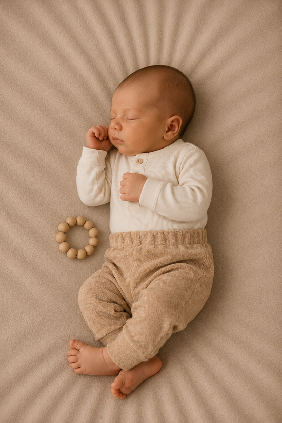 Feathers® Newborn Jogger Badstof – Cacao | Maat 44-68 by Feathers®