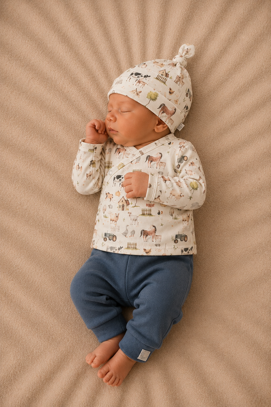 Joggingbroekje Dark Jeans Baby & Kind | Handgemaakt | Maat 44 t/m 104 by Feathers®