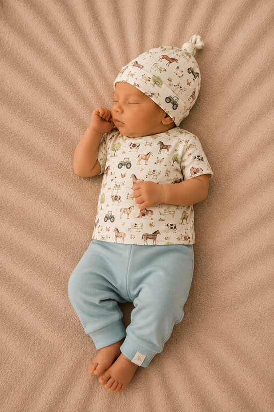 Jogger Seagreen Baby & Kind | Handgemaakt | Maat 44 t/m 98 by Feathers®