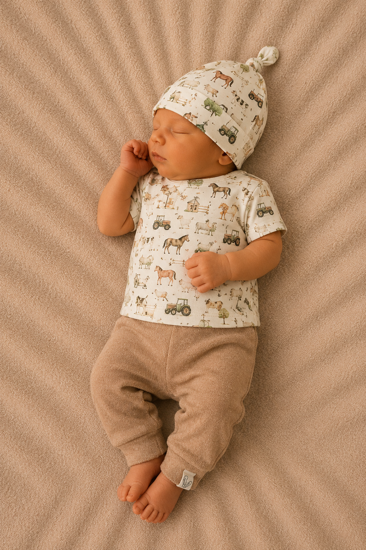 Newborn Broekje Badstof | Cacao | Maat 44–68 by Feathers®