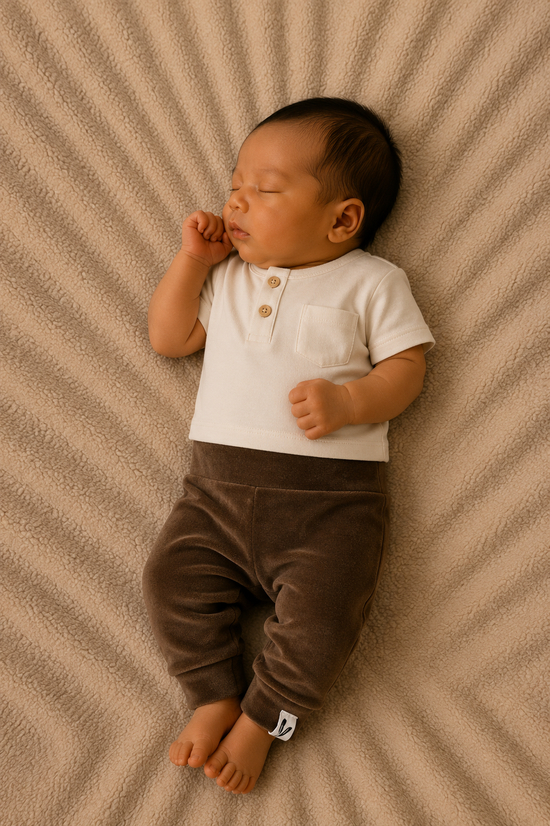 Broekje Nicky Bruin | Zachte Nickybroek voor Baby & Kind by Feathers®