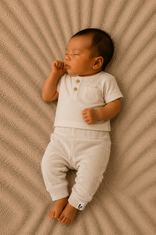 Broekje Nicky Lichtbeige | Zachte Nickybroek voor Baby & Kind by Feathers®