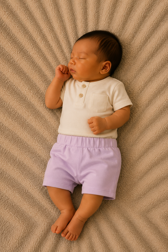 Feathers® Shorts Jersey Oud Roze | GOTS | Handgemaakt NL | Maat 50/56-98/104 by Feathers®