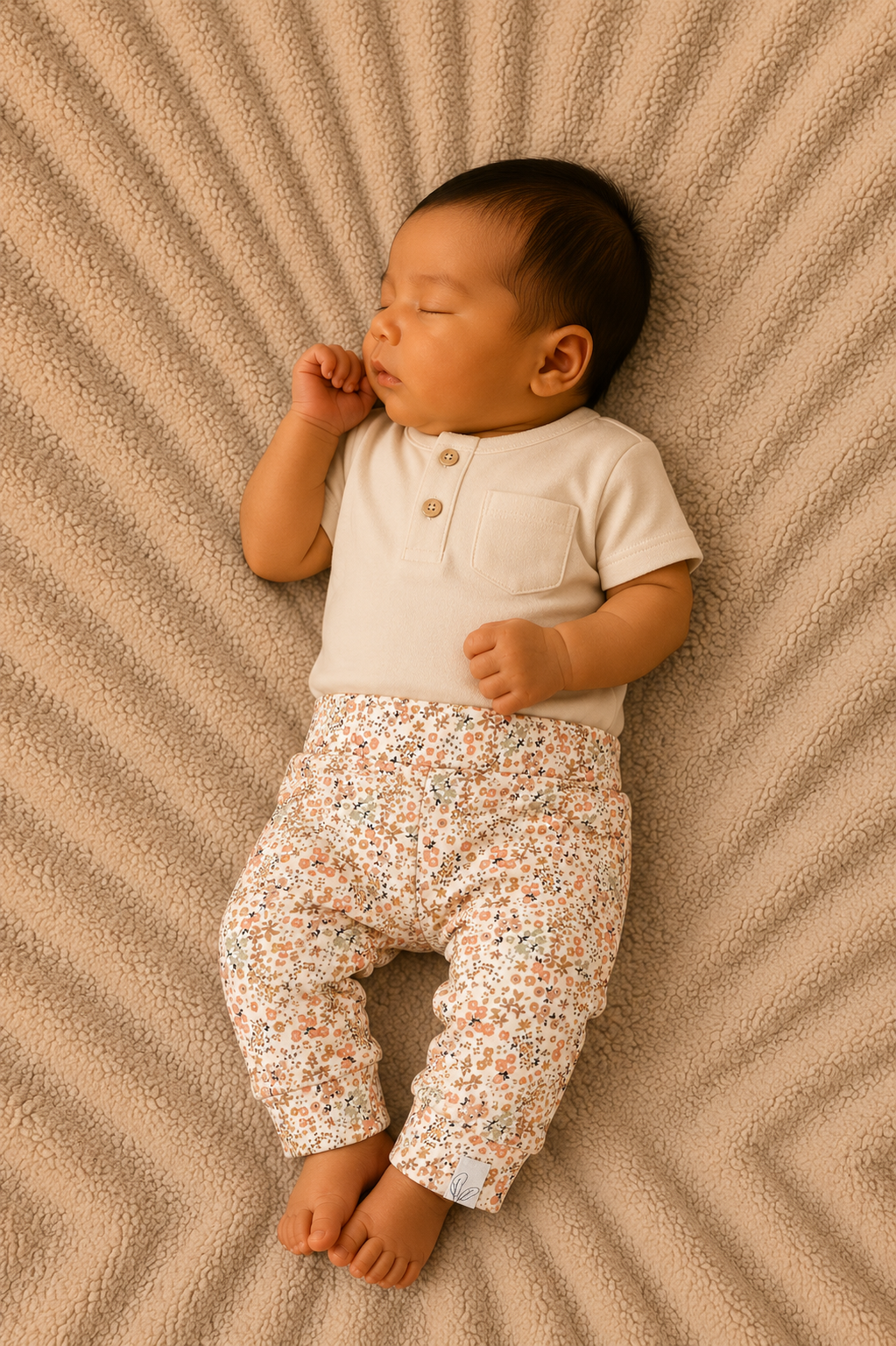 Feathers® Kinderbroekje – Love Flower Print | Maat 74-116 by Feathers®