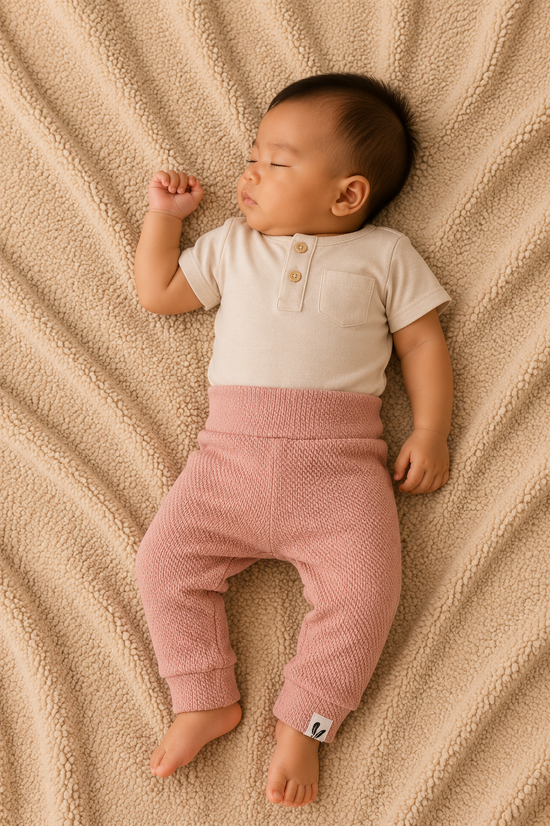 Kinderbroekje Cable | Clay Pink | Maat 74–116 by Feathers®
