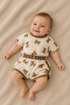 Annie & Charles® HONEY BEAR Set – Shirt & Broekje met Beertjesprint | Baby 6M–3J by Annie&Charles