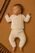 Newborn Jogger Nicky Light Beige | Feathers® | Handgemaakt GOTS by Feathers®