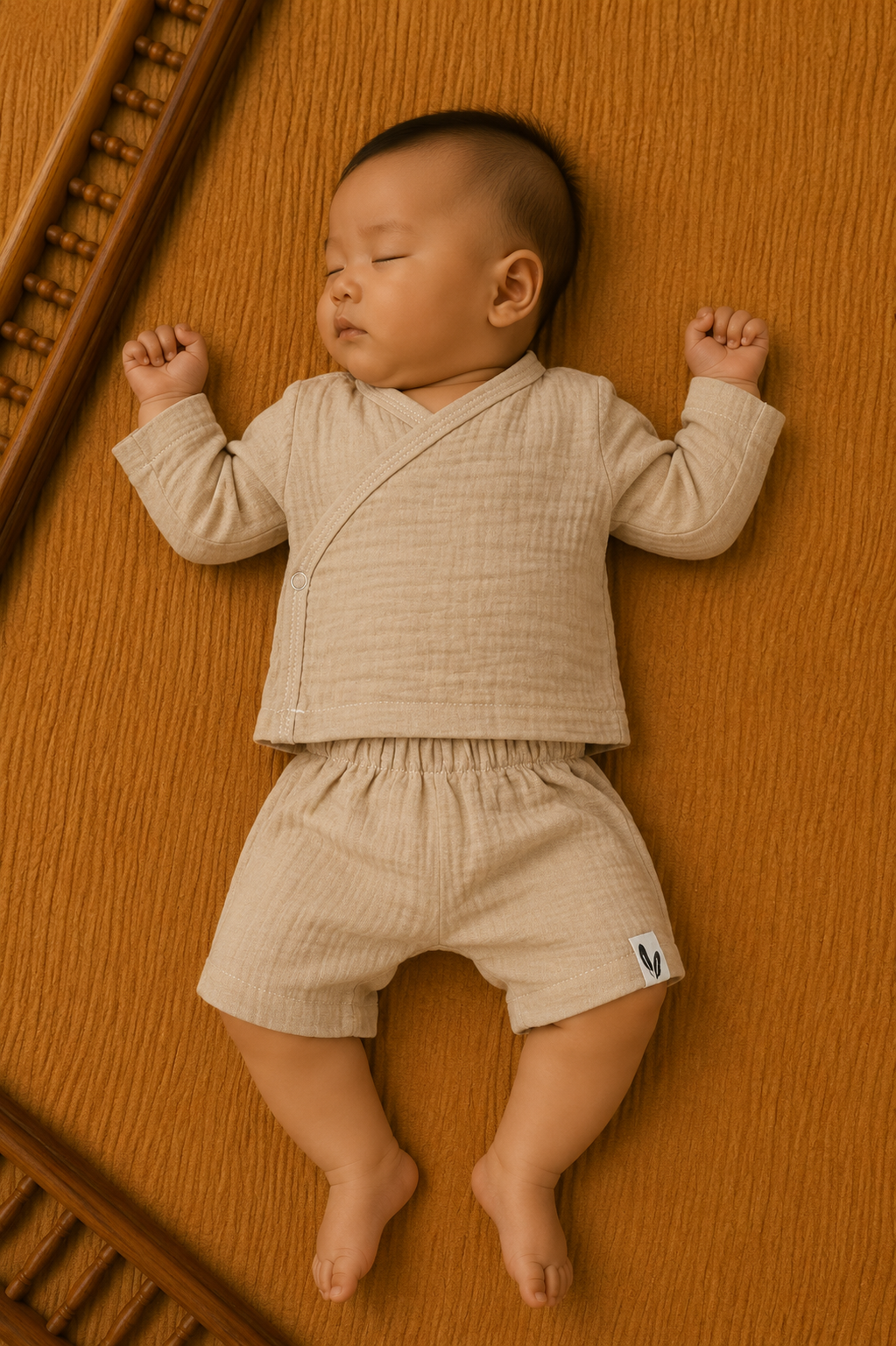 Hydrobroekje Beige | Feathers® | Handgemaakt GOTS by Feathers®
