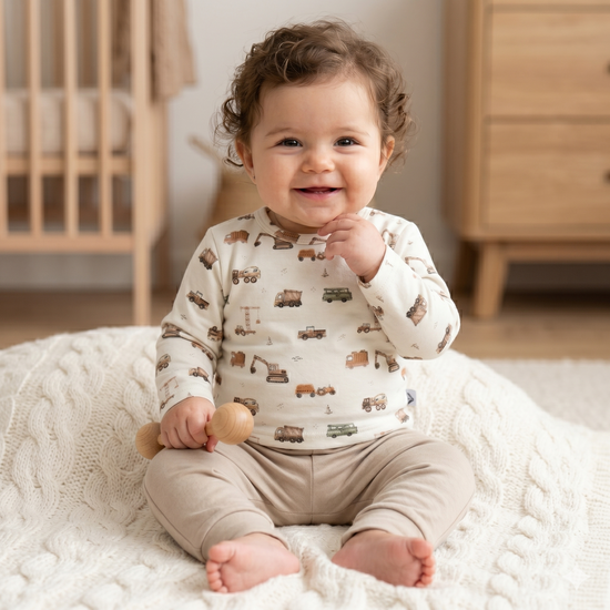 Lange mouwen bouwvoertuig - Comfortabele longsleeve voor jonge bouwliefhebbers