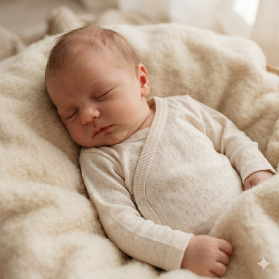 Overslagshirtje Natural Beige met Pointelle Detail