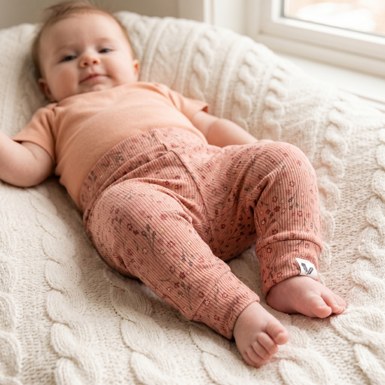 Newborn broekje rusty flower voor uw kleine meid - Schattige babybroekje rusty flower