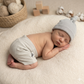 Babyblauwe gestreepte shorts voor kinderen
