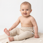 Jogger wijde rib jersey natuurlijk beige - Comfortabele en stijlvolle broek