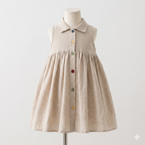 Annie & Charles® bio linnen jurk ROSALIE