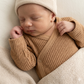 Overslagshirtje big knit cacao