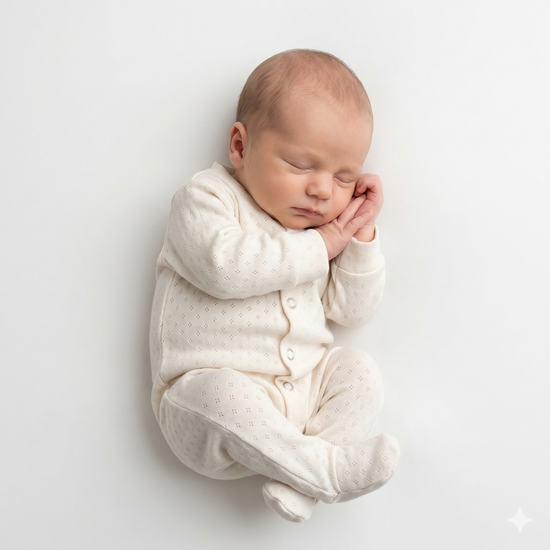 Boxpakje Pointelle Beige - Natuurlijke en Comfortabele Babys kleding