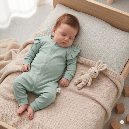 Boxpakje Ruffle Jersey Groen Dusty Green voor Stijl en Comfort - Perfect Boxpakje Ruffle Groen
