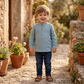 OrganicEra Biologisch Mousseline L/S Kindershirt, Aqua