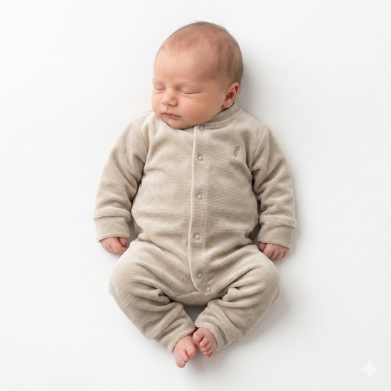 Boxpakje kleine cord donkerbeige voor baby&