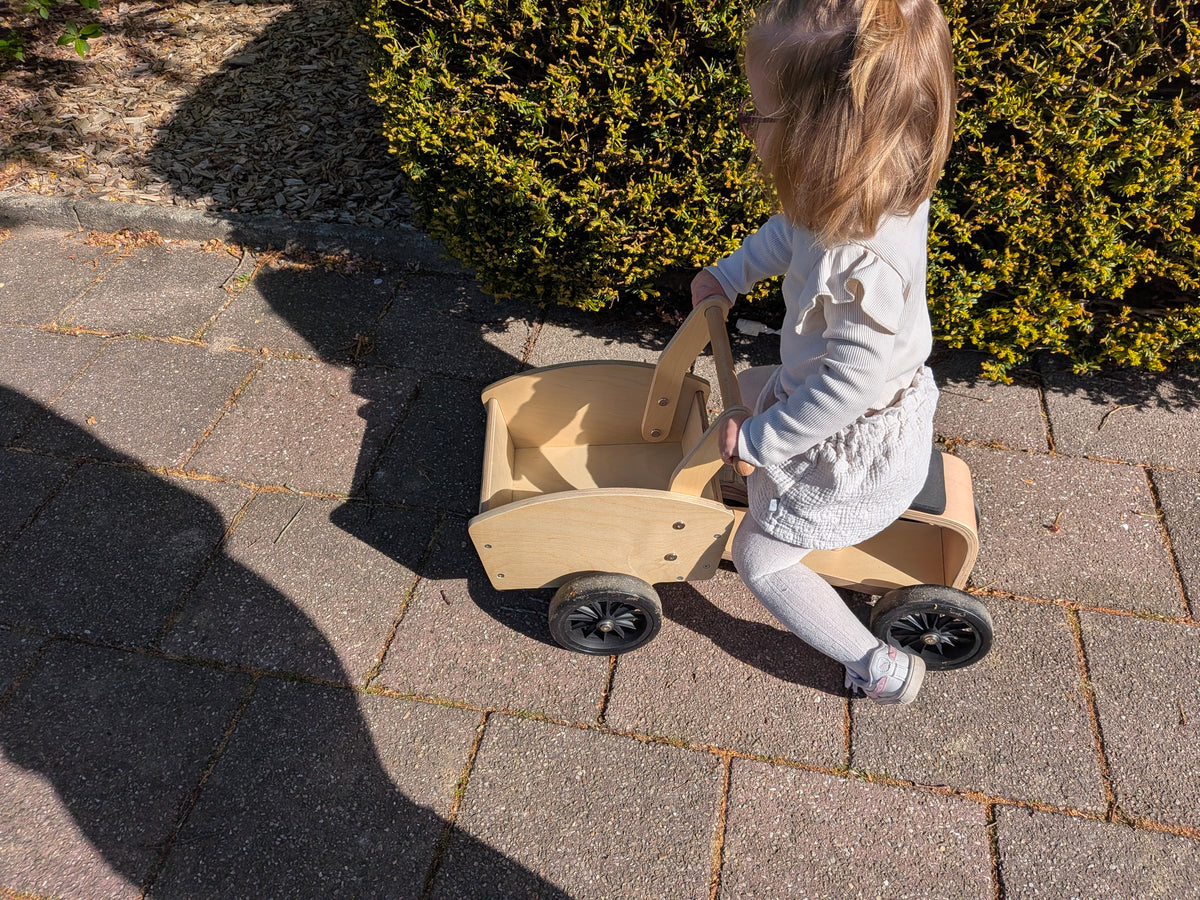 Kinderfeets Cargo Bike — Houten Bakfiets voor Peuters (vanaf 12 maanden)