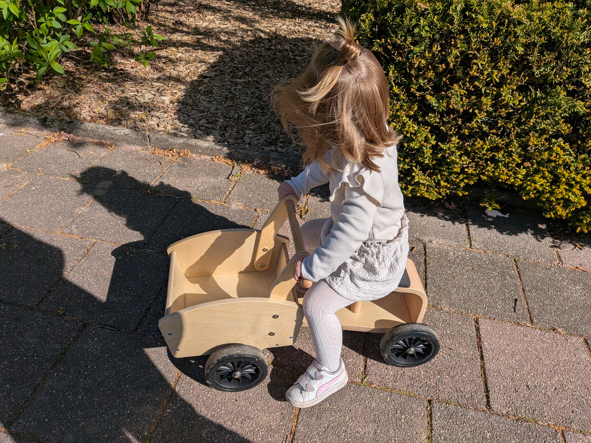 Kinderfeets Cargo Bike — Houten Bakfiets voor Peuters (vanaf 12 maanden)